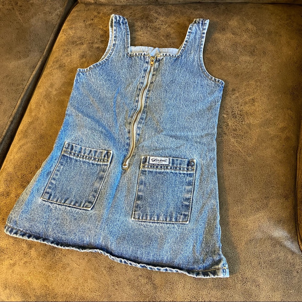 5 (girls) vintage guess jean jumper dress